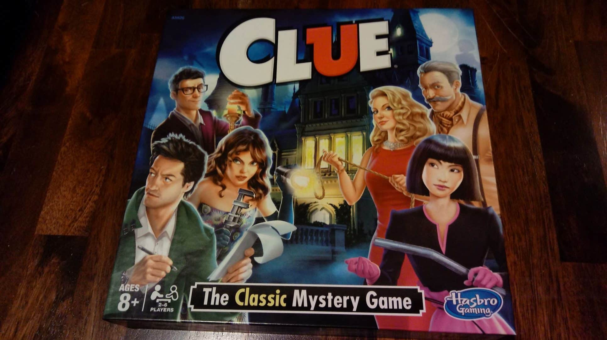 Closeup of the cover of Clue.