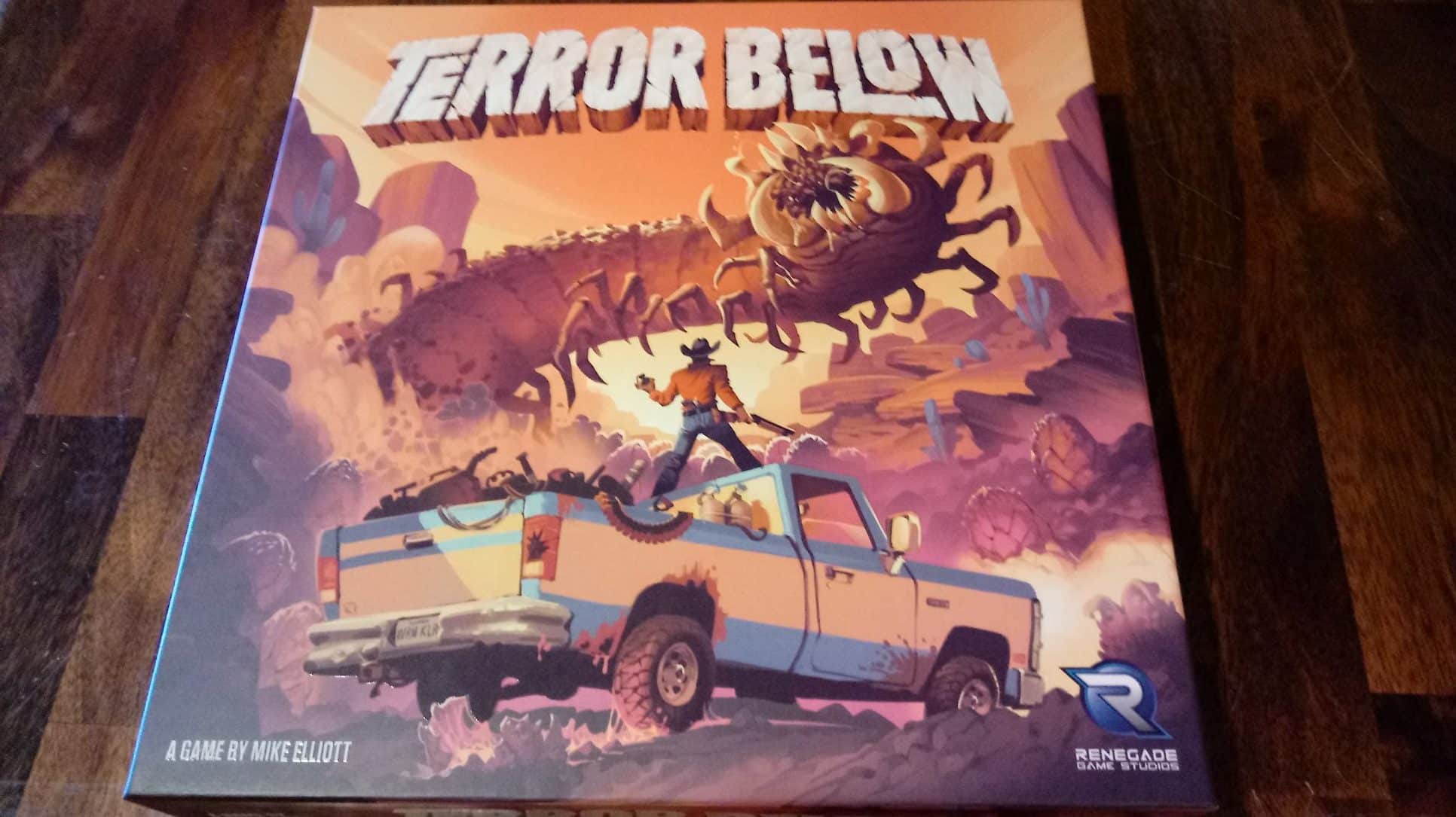 Closeup of the Terror Below box cover.
