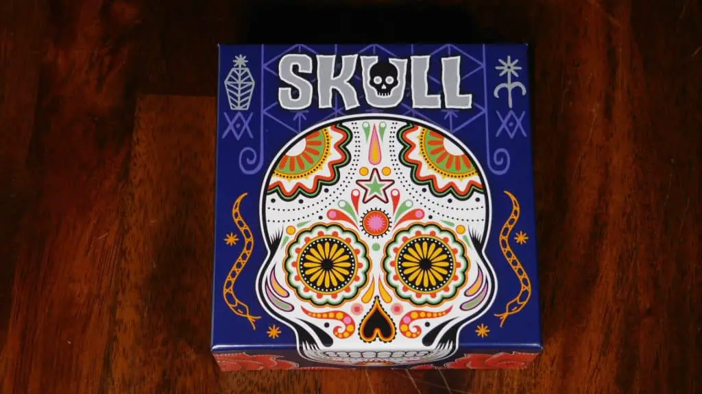 A closeup of the box cover for Skull.