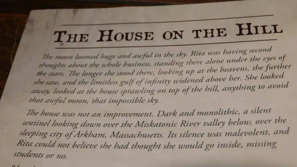 A closeup of a small section of the rulebook of Mansions Of Madness 2nd Edition.