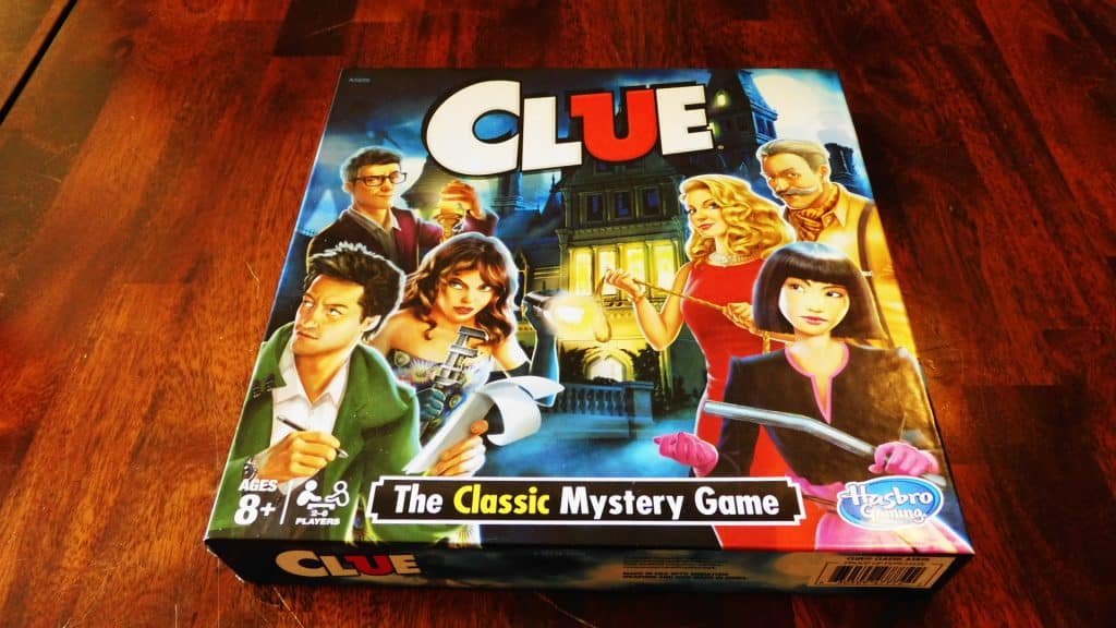 The box cover for Clue.