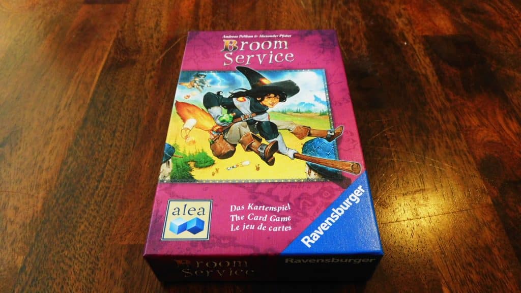 The game box for Broom Service: The Card Game.