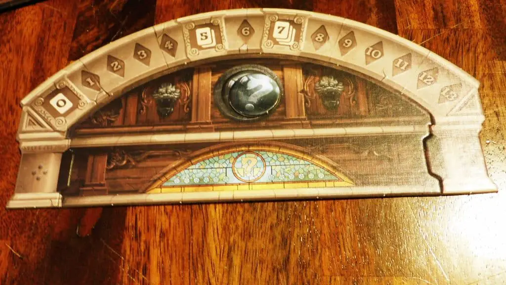 A facedown Culprit Token in Mysterium.