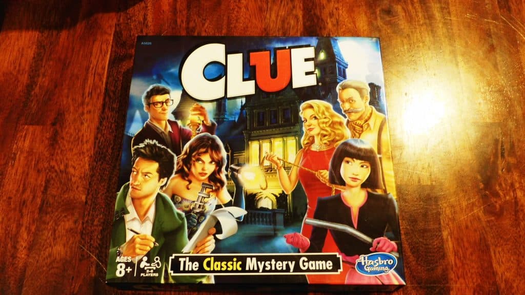 Clue's game box.